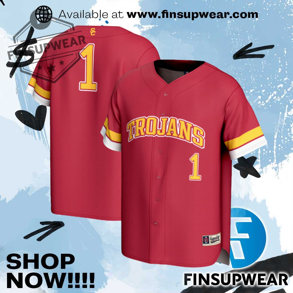 Youth Gameday Greats Cardinal Usc Trojans Collegiate Baseball Fashion Jersey 1 Youth GameDay Greats Cardinal USC Trojans Collegiate Baseball Fashion Jersey