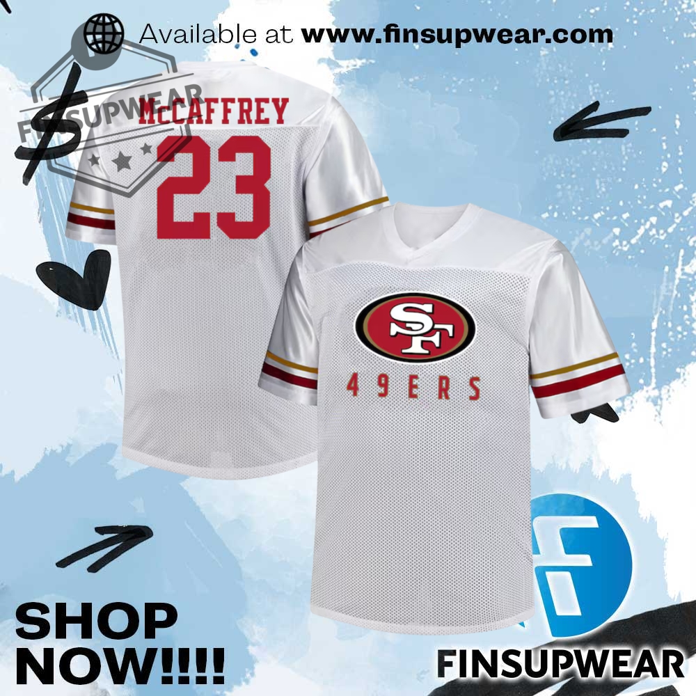 Christian Mccaffrey San Francisco 49Ers Fanatics Big Tall Vneck Fashion Jersey 1 Christian McCaffrey San Francisco 49ers Fanatics Big & Tall V-Neck Fashion Jersey