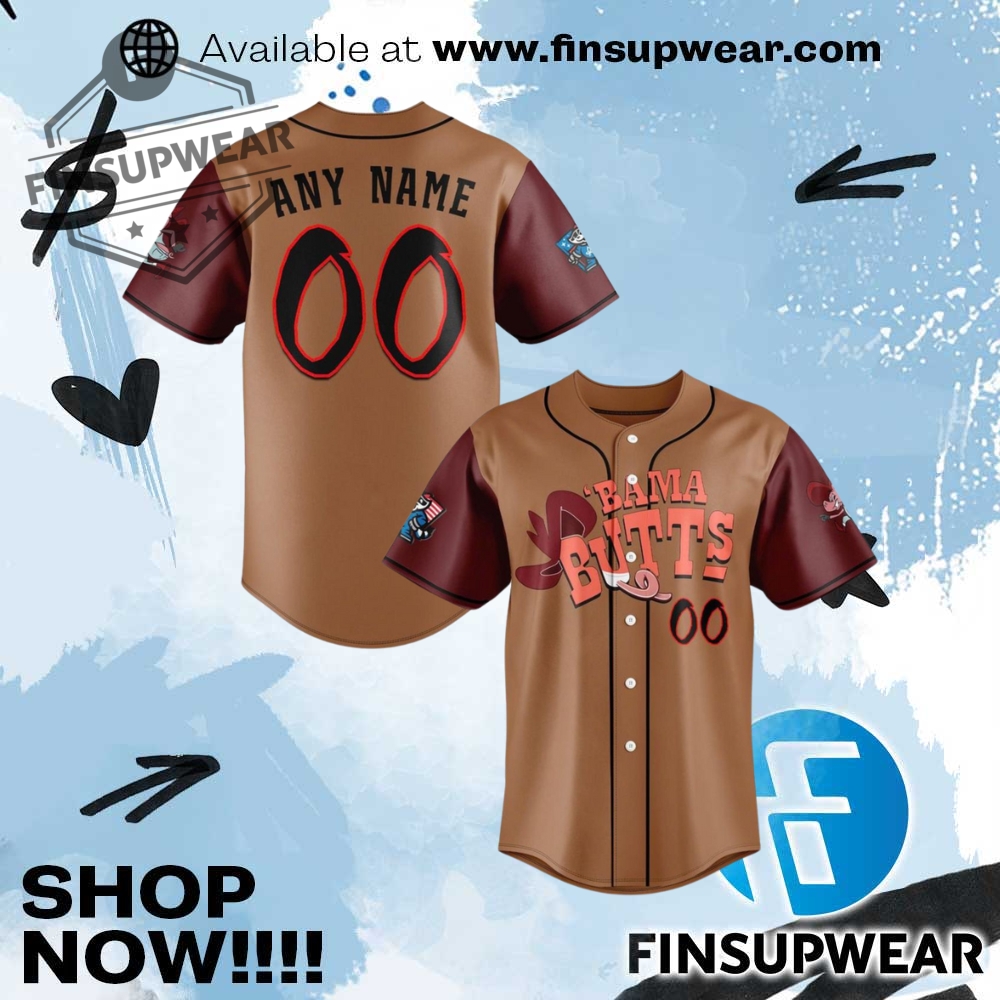 Bama Butts Rocket City Trash Pandas Limited Edition Baseball Jersey 1 Bama Butts Rocket City Trash Pandas Limited Edition Baseball Jersey