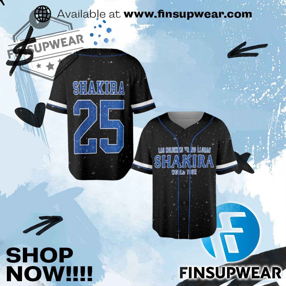 Las Mujeres Ya No Lloran World Tour Shakira 2025 Baseball Jersey 1 Las Mujeres Ya No Lloran World Tour Shakira 2025 Baseball Jersey
