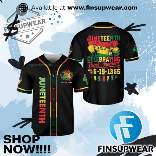 Personalized Juneteenth Breaking Every Chain Since 1865 Baseball Jersey finsupwear 1