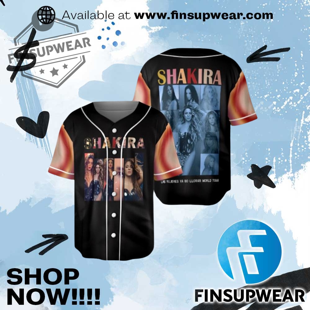 Shakira 2025 Concert Las Mujeres Ya No Lloran World Tour Jersey Baseball Jersey 1 Shakira 2025 Concert Las Mujeres Ya No Lloran World Tour Jersey Baseball Jersey