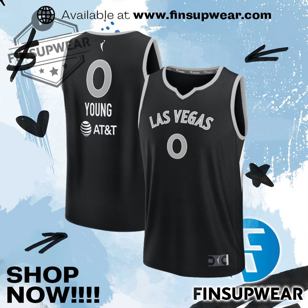 Unisex Las Vegas Aces Jackie Young Fanatics Black Explorer Edition Fast Break Replica Jersey 1 Unisex Las Vegas Aces Jackie Young Fanatics Black Explorer Edition Fast Break Replica Jersey