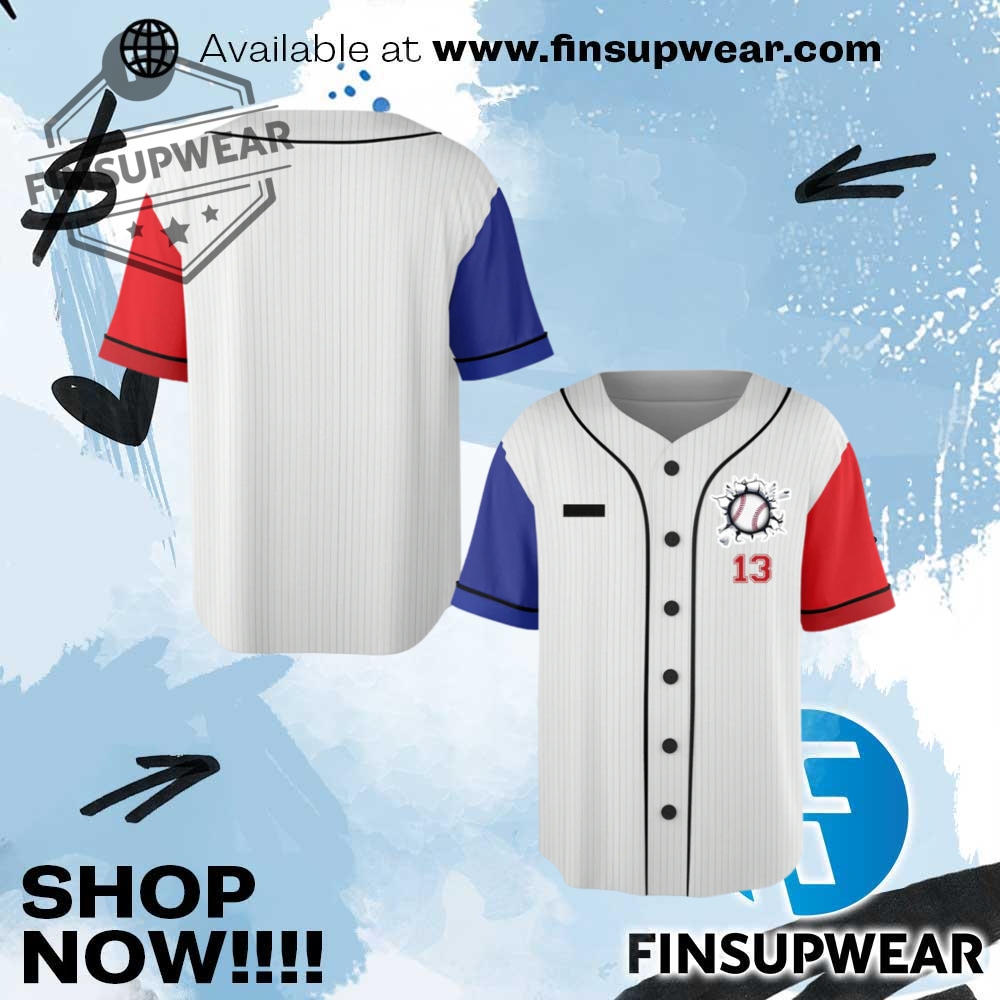 Custom Name And Number 4Th Of July Baseball Jersey 1 Custom Name And Number 4th Of July Baseball Jersey
