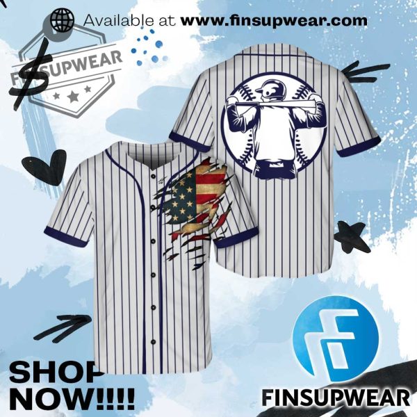 Custom Name And Number Baseball Player Baseball Jersey finsupwear 1