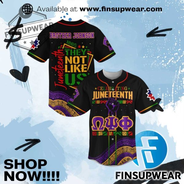 Omega Psi Phi X Juneteenth Limited Edition Baseball Jersey finsupwear 1