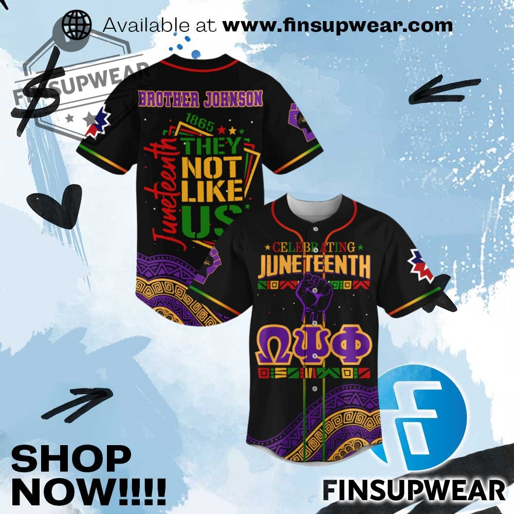 Top Trending 2025: Must-Have Hockey Jerseys, Basketball Jerseys and Baseball Jerseys 7 Omega Psi Phi X Juneteenth Limited Edition Baseball Jersey