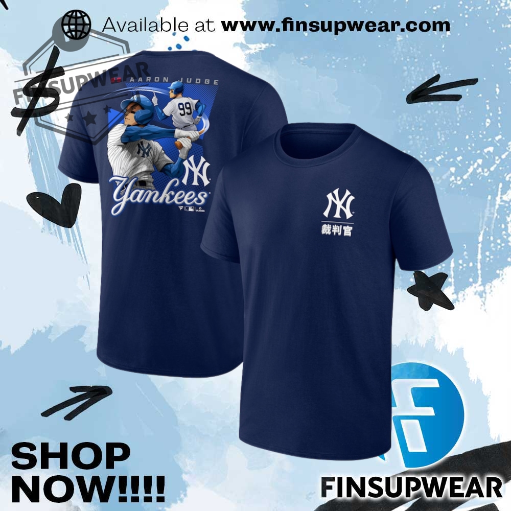 Aaron Judge New York Yankees Anime Player Tshirt 1 Name