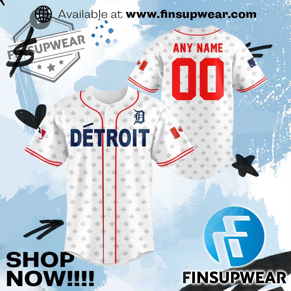 2025 Detroit Tigers Canadian Heritage Night Jersey 1 2025 Detroit Tigers Canadian Heritage Night Jersey
