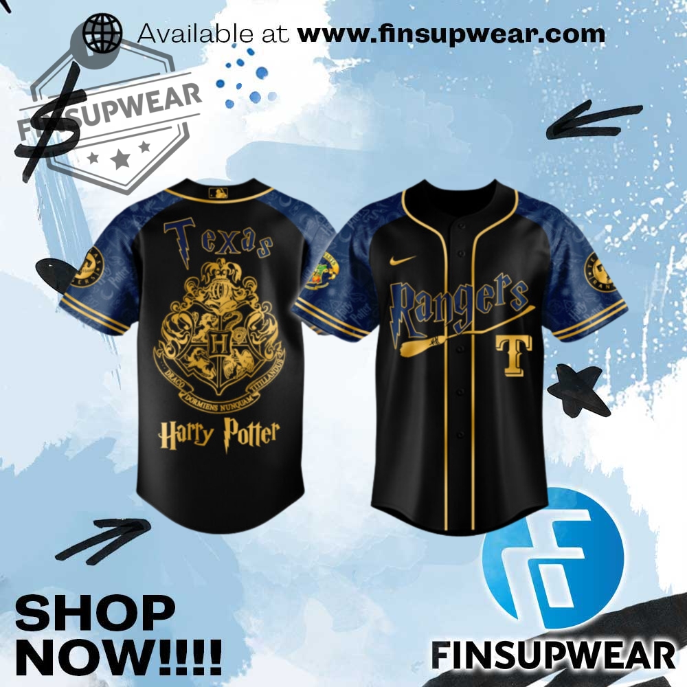 Texas Rangers Harry Potter Night Baseball Jersey 1 Texas Rangers Harry Potter Night Baseball Jersey