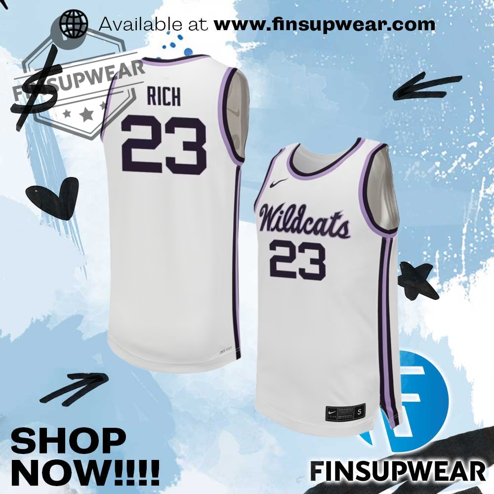 Top Trending 2025: Must-Have Hockey Jerseys, Basketball Jerseys and Baseball Jerseys 7 Macaleab Rich Mens White Kstate Wildcats Replica Name And Number Design Basketball Jersey