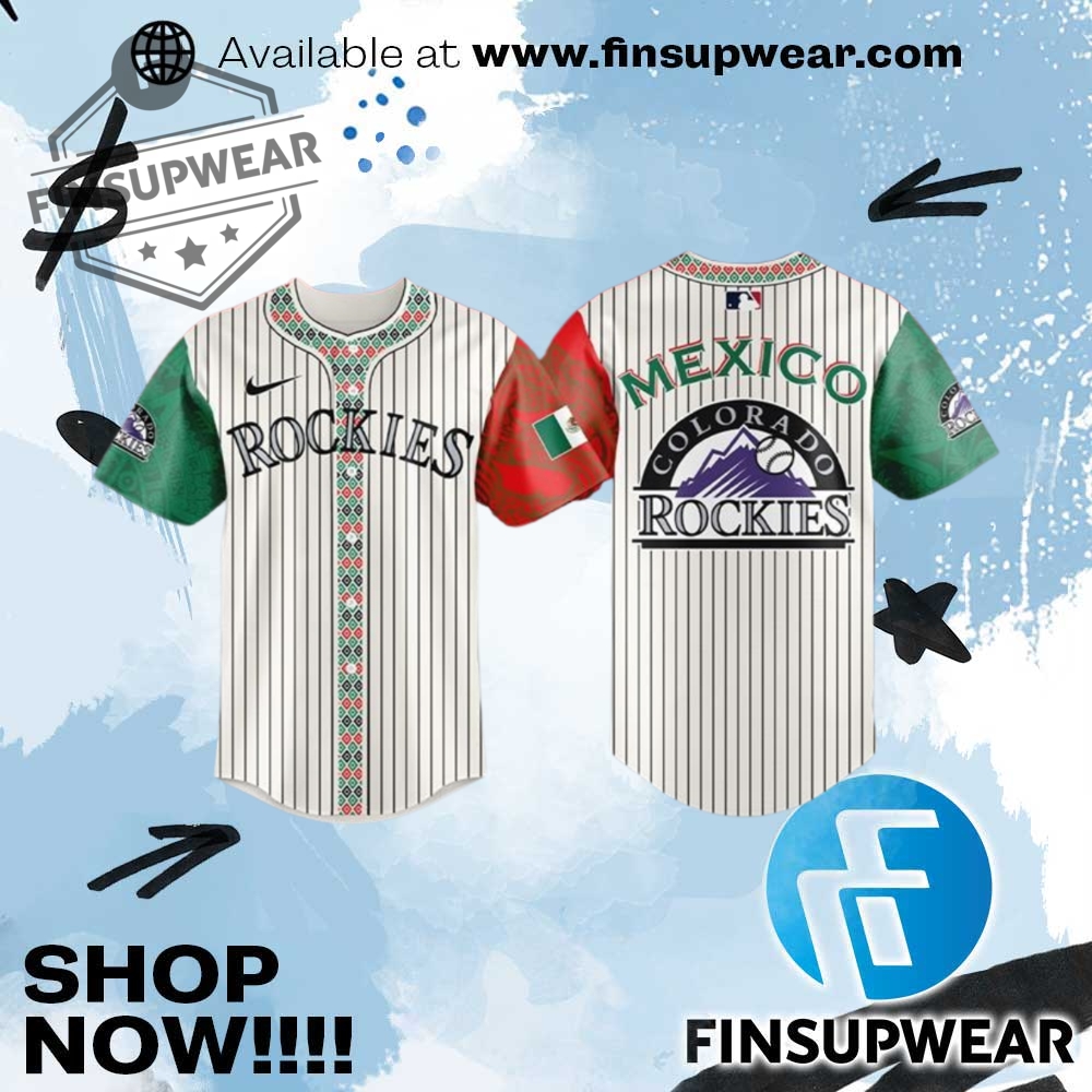 Colorado Rockies Mexican Heritage Night Baseball Jersey finsupwear 1