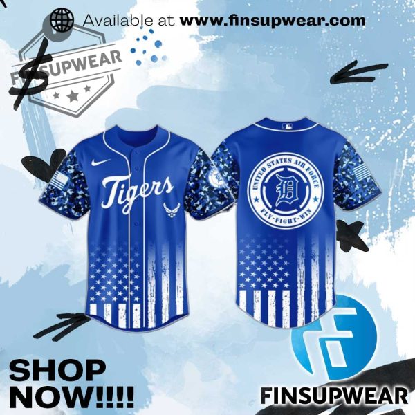 Detroit Tigers Air Force Military Appreciation Night Jersey finsupwear 1