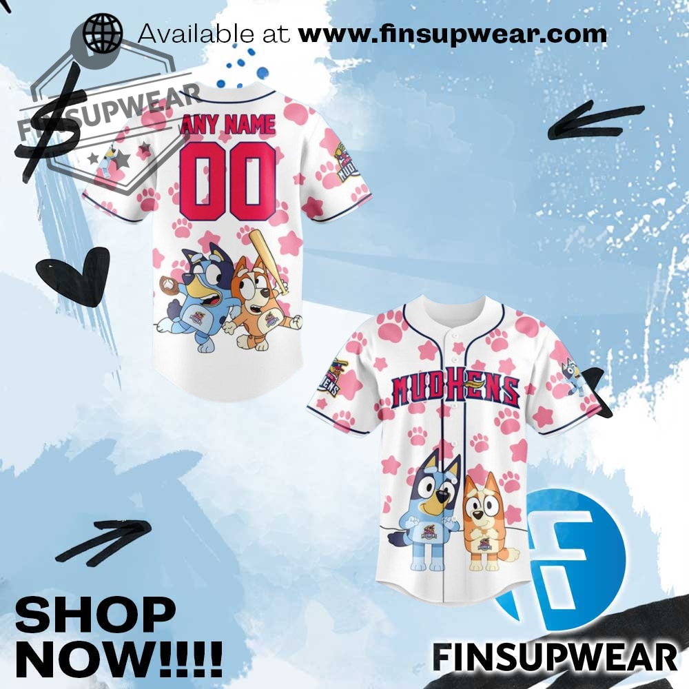 Toledo Mud Hens X Bluey Night 2025 Personalized Baseball Jersey