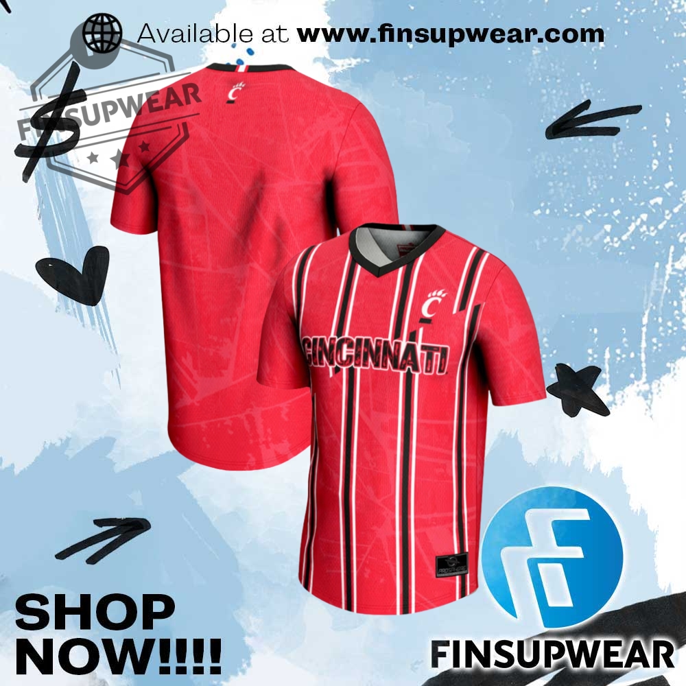 Mens Cincinnati Bearcats Red Prosphere Vigor Soccer Jersey