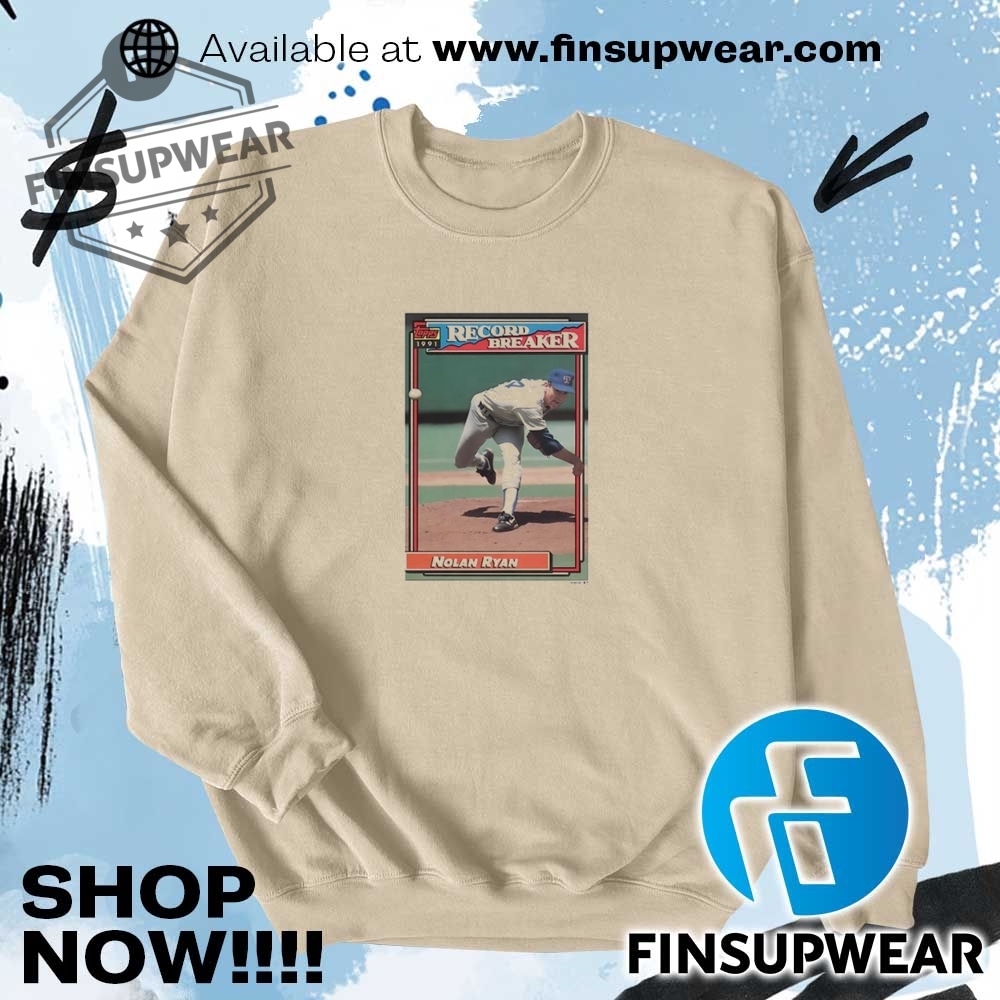 Nolan Ryan 1991 Record Breaker Shirt Sweatshirt Sweater 6 Nolan Ryan 1991 record breaker shirt Sweatshirt Sweater