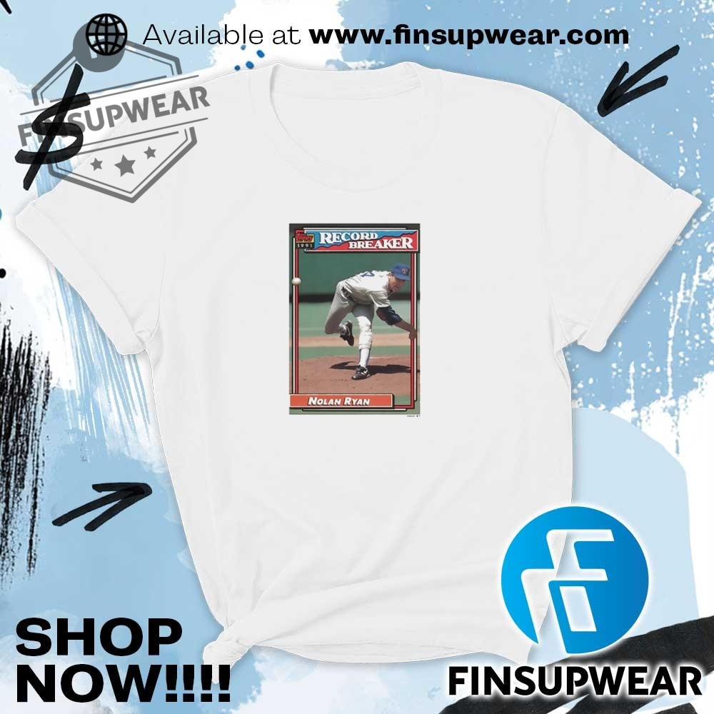 Nolan Ryan 1991 Record Breaker Shirt Sweatshirt Sweater 9 Nolan Ryan 1991 record breaker shirt Sweatshirt Sweater