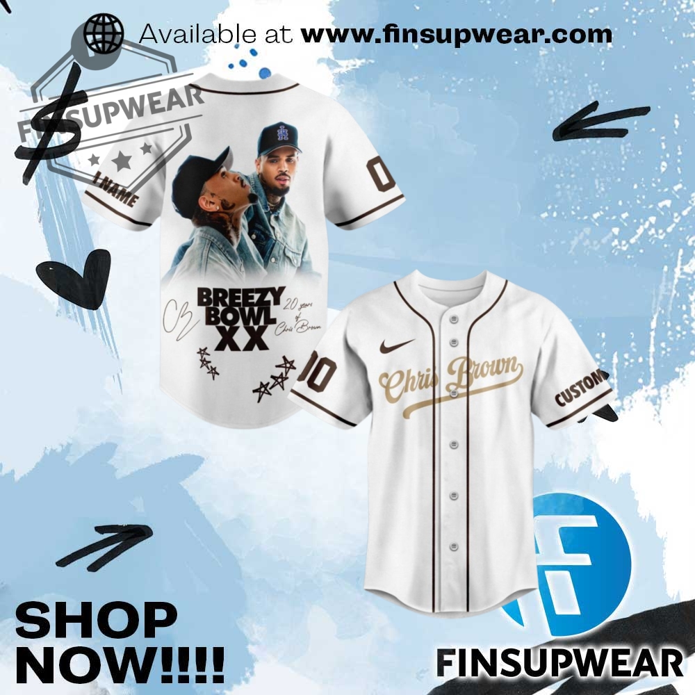 Chris Brown Baseball Jersey 1 Chris Brown Baseball Jersey