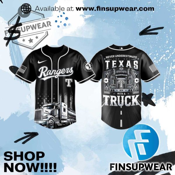 Texas Rangers Nation Truck Driver Week Baseball Jersey finsupwear 1