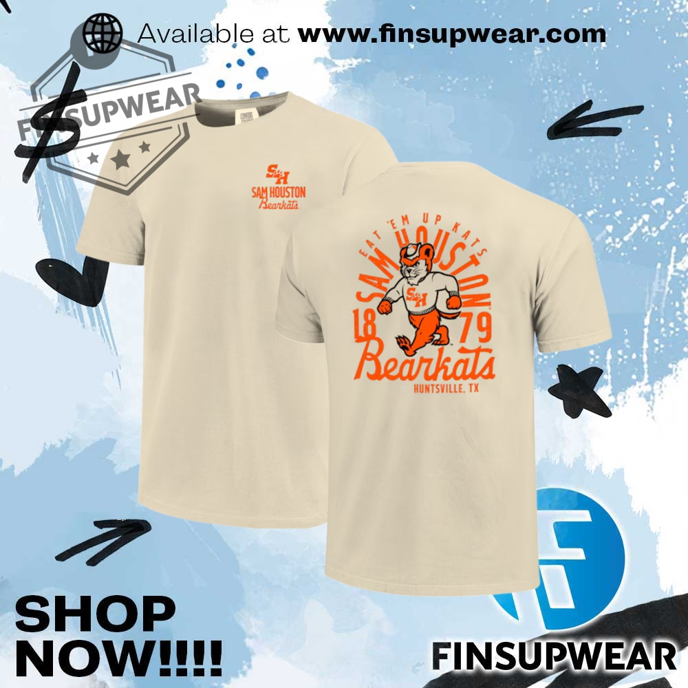 Sam Houston State Bearkats Comfort Colors Mascot Overlay Tshirt finsupwear 1