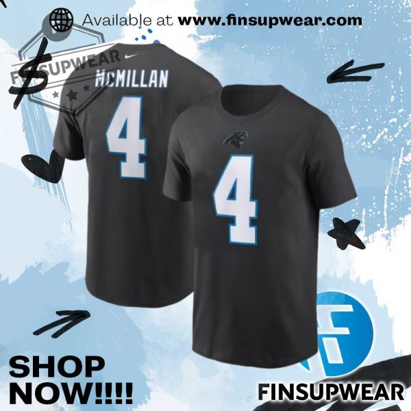 Tet Mcmillan Carolina Panthers Black Home Short Sleeve Player Tshirt finsupwear 1