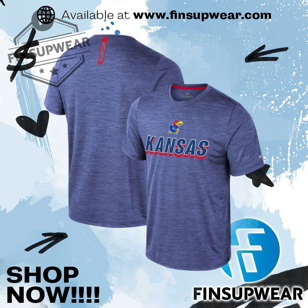 Colosseum Kansas Jayhawks Blue Dozer Short Sleeve Tshirt 1 Tet McMillan Carolina Panthers Black Home Short Sleeve Player TShirt
