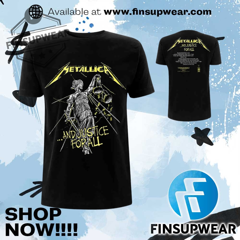 Metallica And Justice For All Tracks Tshirt 1 METALLICA 40TH ANNIVERSARY GARAGE TSHIRT