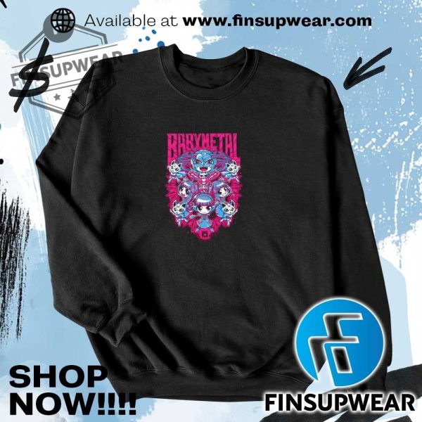 Baby Metal Cartoon Shirt Hoodie Long Sleeve Retro finsupwear 3