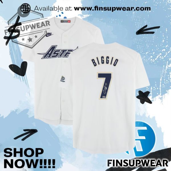 Craig Biggio Houston Astros Autographed Fanatics Authentic White Nike Cooperstown Limited Jersey finsupwear 1