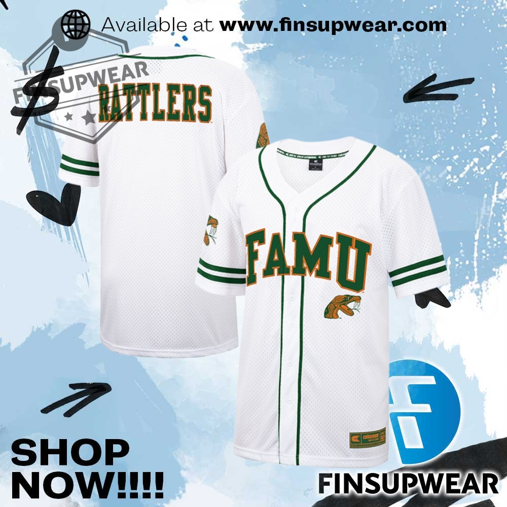 Top Trending 2025: Must-Have Hockey Jerseys, Basketball Jerseys and Baseball Jerseys 13 Florida Am Rattlers Colosseum Free Spirited Mesh Buttonup Baseball Jersey
