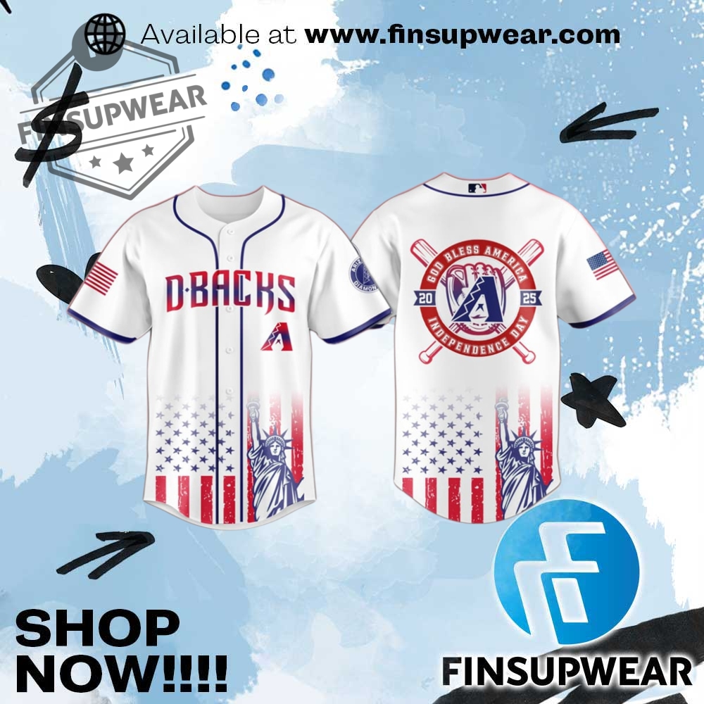Top Trending 2025: Must-Have Hockey Jerseys, Basketball Jerseys and Baseball Jerseys 14 2025 Arizona Diamondbacks Independence Day 4Th Of July Jersey