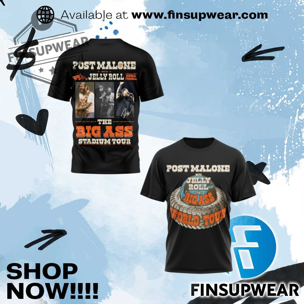 Post Malone And Jelly Roll 2025 Ready For The Big Ass Stadium Tour Hoodie Tshirt 1 Motley Crue Red White And Crue 2025 4th Of July Hoodie TShirt