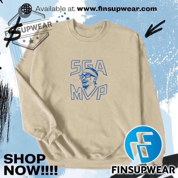 Sga Mvp 20242025 Shai Gilgeousalexander Wearing Watch The Games Glasses Shirt finsupwear 1