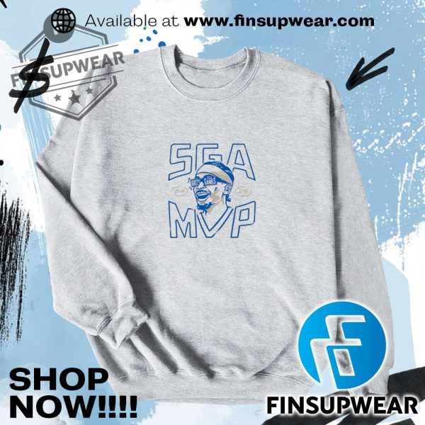 Sga Mvp 20242025 Shai Gilgeousalexander Wearing Watch The Games Glasses Shirt finsupwear 2