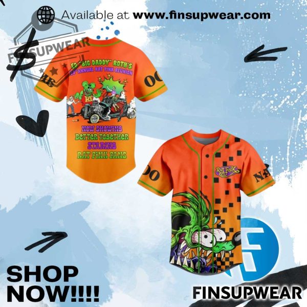 Personalized Rat Fink Ed Big Daddy Roth Baseball Jersey finsupwear 1