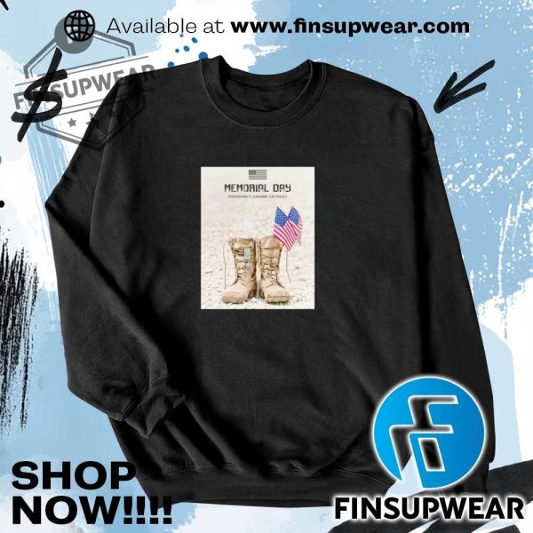 Shoes Memorial Day Remembering And Honoring Our Heroes Usa Flag Shirt finsupwear 3