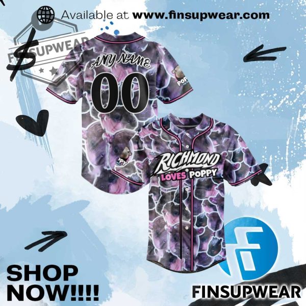 Richmond Flying Squirrels X Poppy The Hippo Limited Edition Baseball Jersey finsupwear 1
