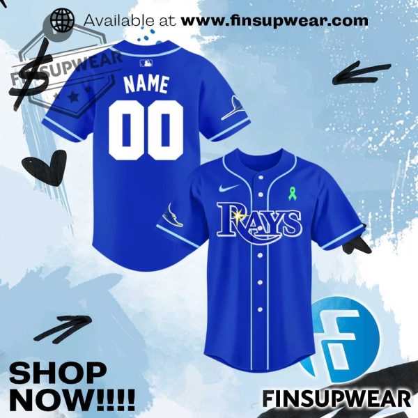Tampa Bay Rays X Mental Health Awareness Baseball Jersey finsupwear 1