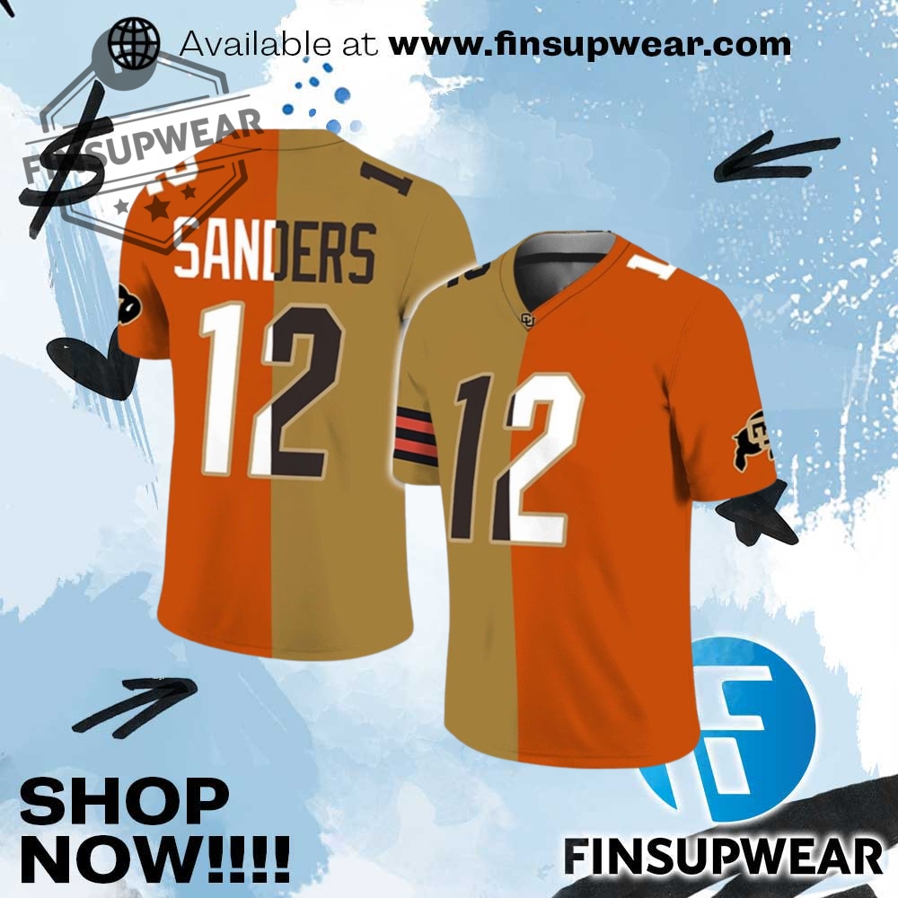 2025 Shedeur Sanders Half Buffaloes And Browns Jersey