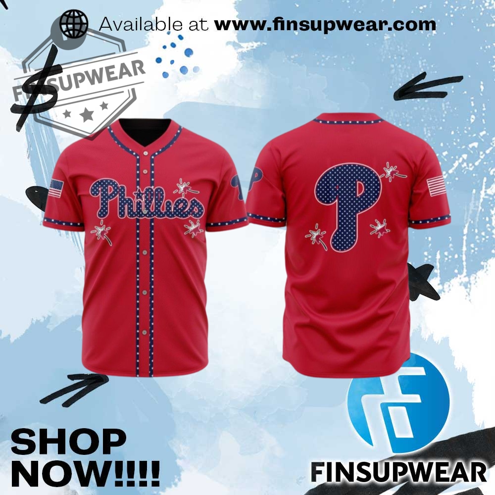 2025 Philadelphia Phillies Happy Independence Day Baseball Jersey