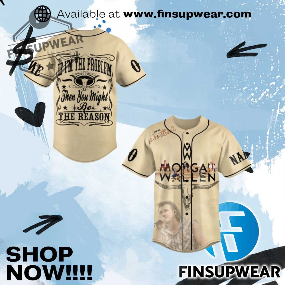 Morgan Wallen Baseball Jersey 1 Morgan Wallen Baseball Jersey