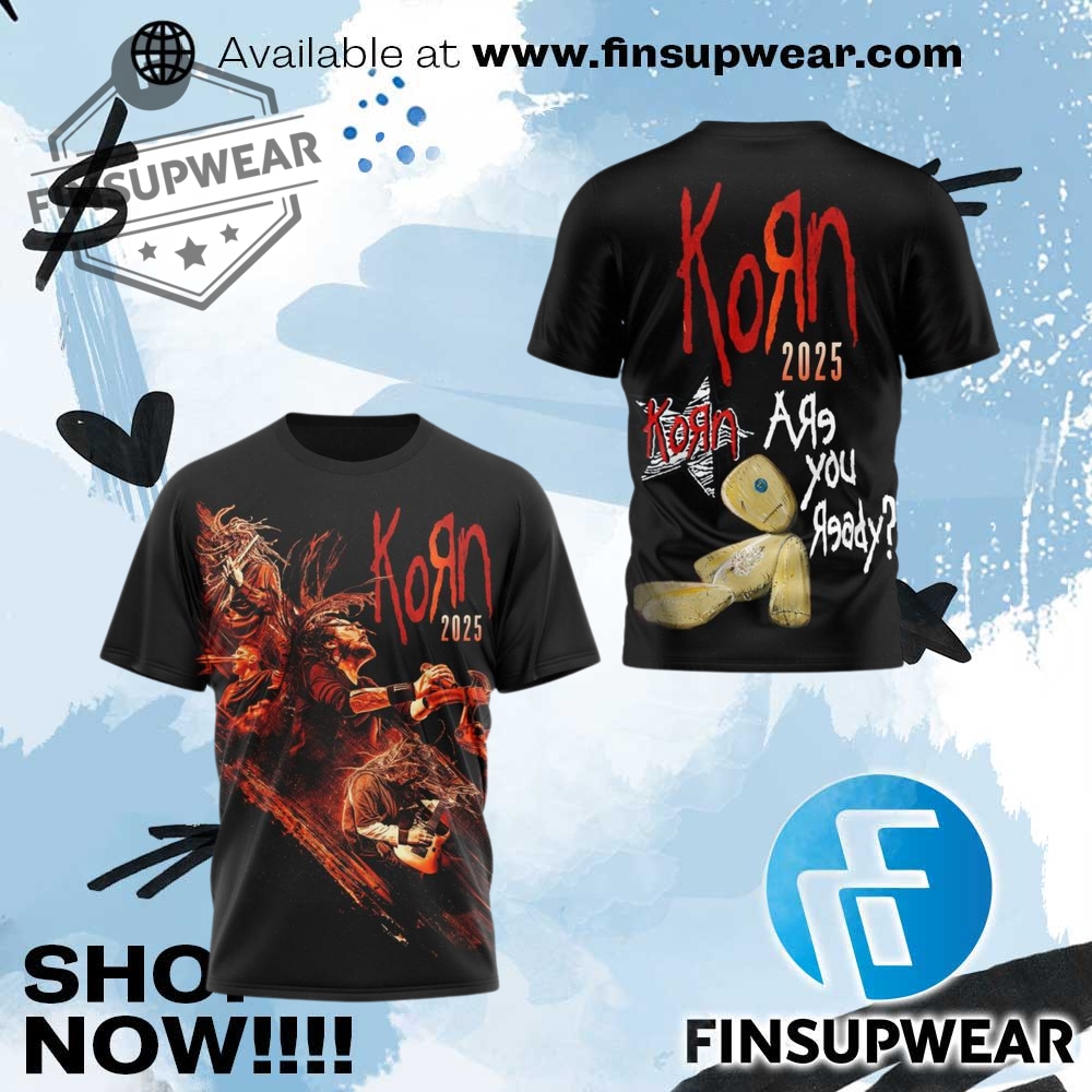 Top Trending Summer 2025: The 3D Sports T-Shirts You Need Now 5 Korn 2025 Poster Tour Limited Edition Tshirt