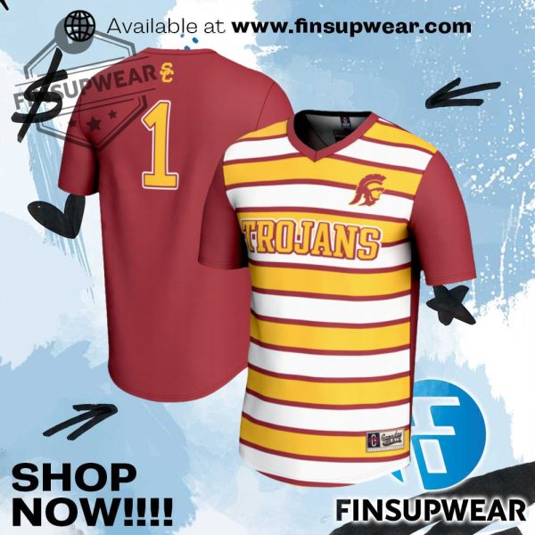 Unisex Gameday Greats Cardinal Usc Trojans Lightweight Soccer Fashion Jersey finsupwear 1