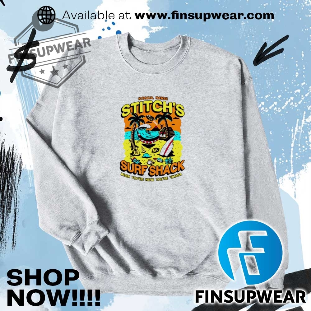 Stitchs Surf Shack When Youre Here Youre Ohana Shirt 7 Stitch’s Surf Shack when you’re here you’re ‘Ohana shirt
