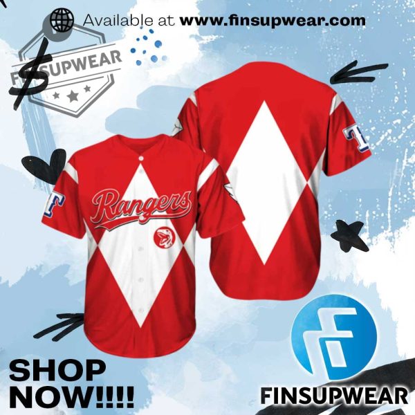 2025 Red Rangers Power Rangers Night Jersey Giveaway finsupwear 1