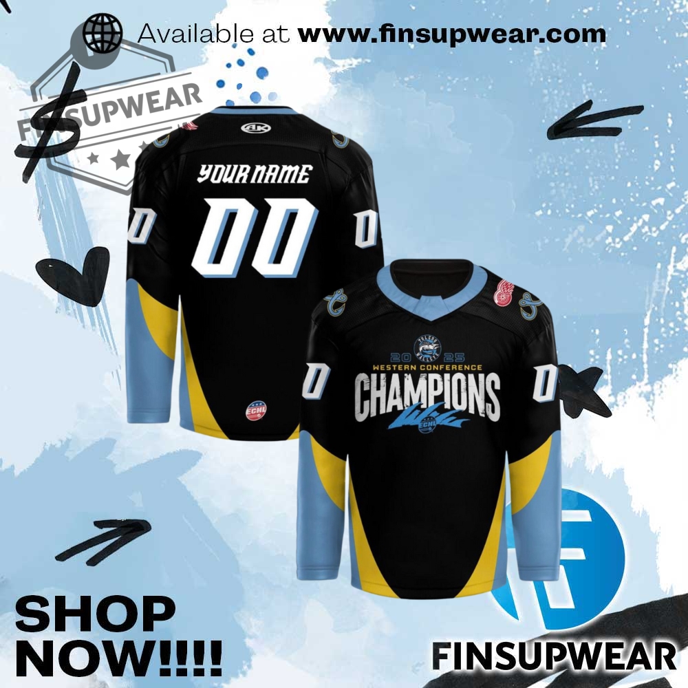 Top Trending 2025: Must-Have Hockey Jerseys, Basketball Jerseys and Baseball Jerseys 14 Toledo Walleye Western Conference Champions Hockey Jersey 2025