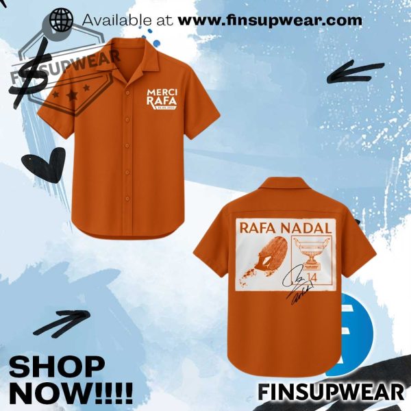 Rafael Nadal Merci Rafa Hawaiian Shirt finsupwear 1