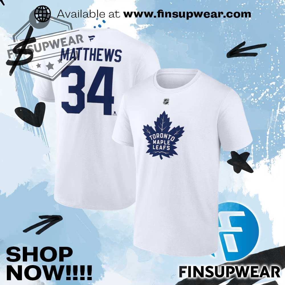 Auston Matthews Toronto Maple Leafs Fanatics Authentic Stack Name  Number Tshirt