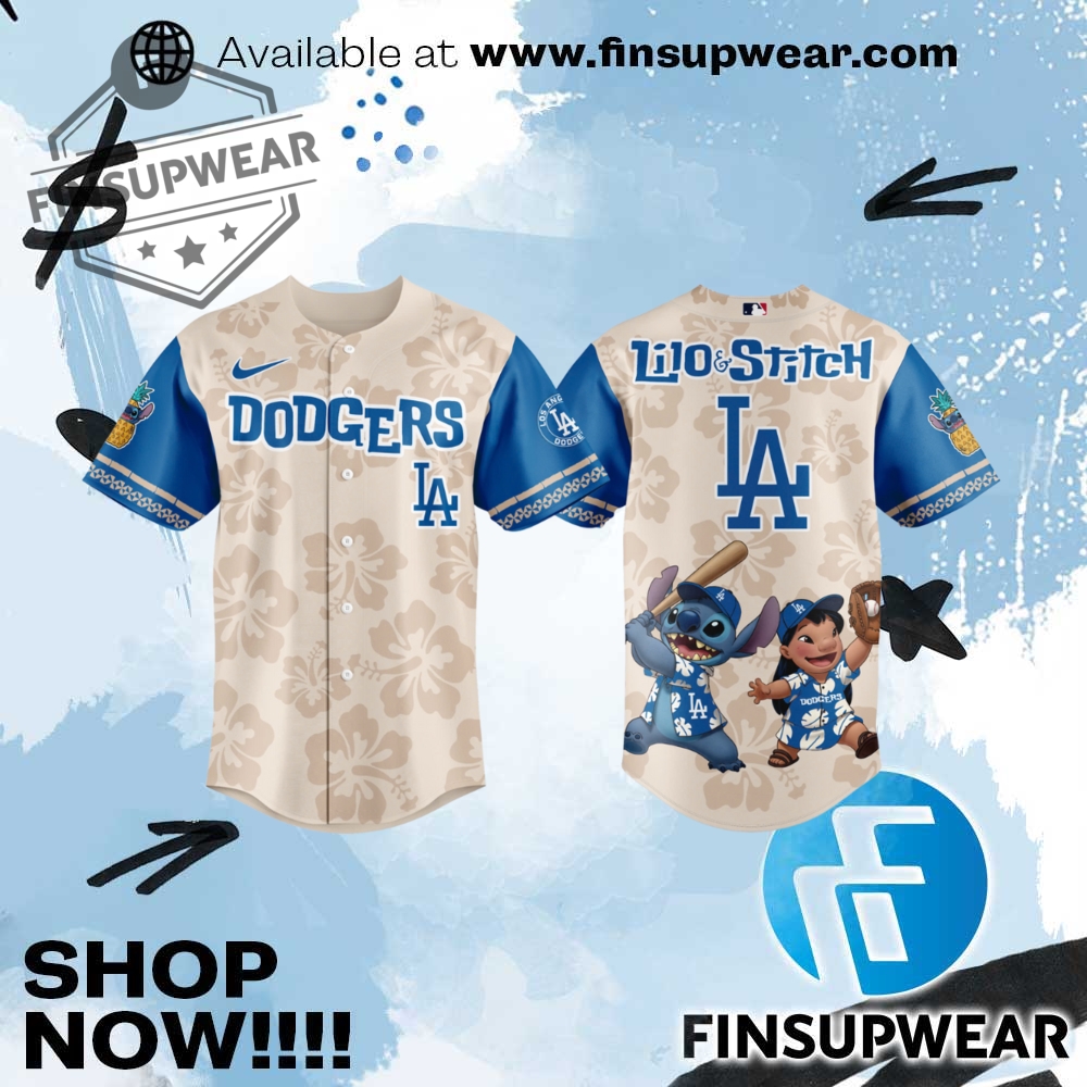 Los Angeles Dodgers Lilo  Stitch 2025 Baseball Jersey
