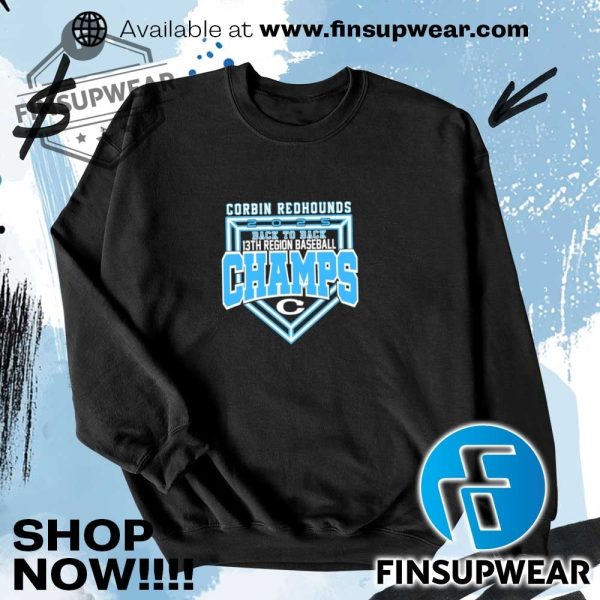 Corbin Redhounds Back To Back 13Th Region Baseball Champs Shirt finsupwear 3
